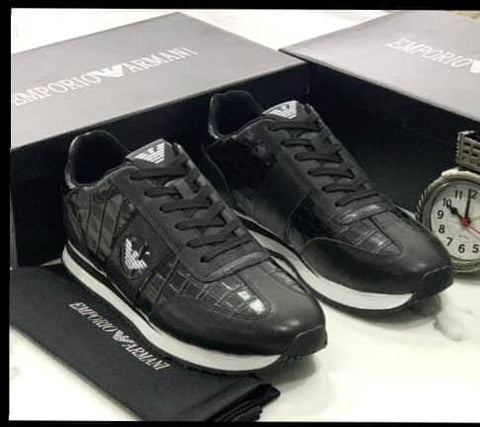 Armani Black Cordura sneakers