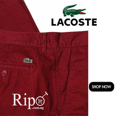 NEW MALE LACOSTE CHINO 5% OFF TODAY
