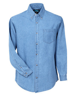 Tri-Mountain Denim Long Sleeve Jeans Shirt