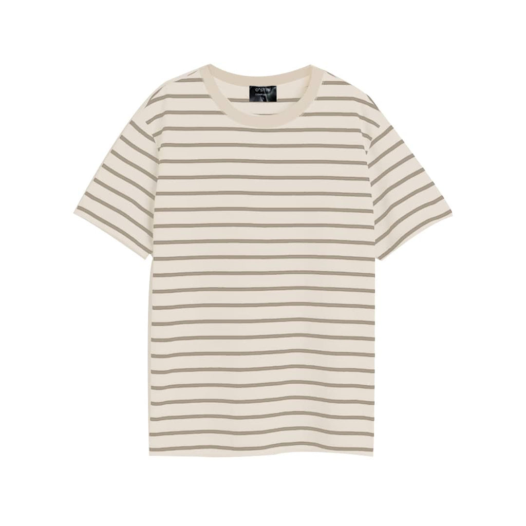 Ostin Stripe Men Round Neck qT shirt