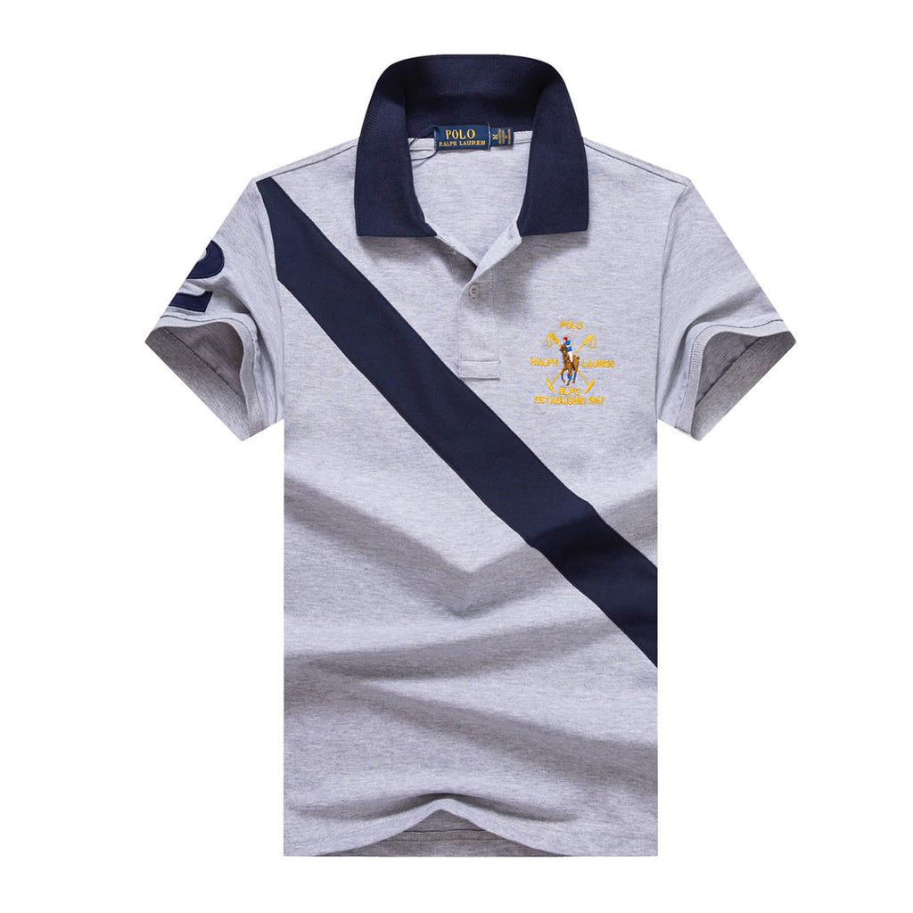 Ralph Lauren Men Cross Mallet Grey Polo