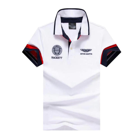 Hackett London Mens White Aston Martin Racing Polo Shirt
