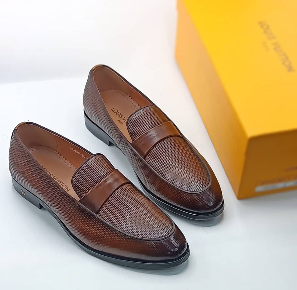 Louis Vuitton Brown Leather Men Shoe