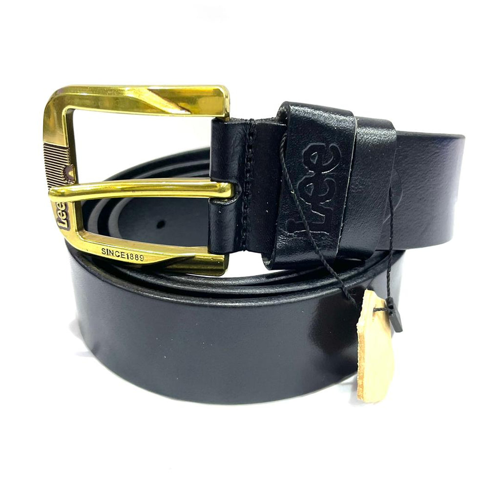 Lee Black Original Leather Belt