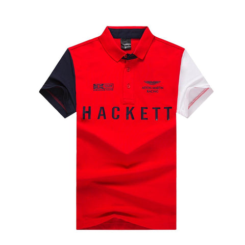 Hackett London Mens Red Aston Martin Racing Team Polo Shirt
