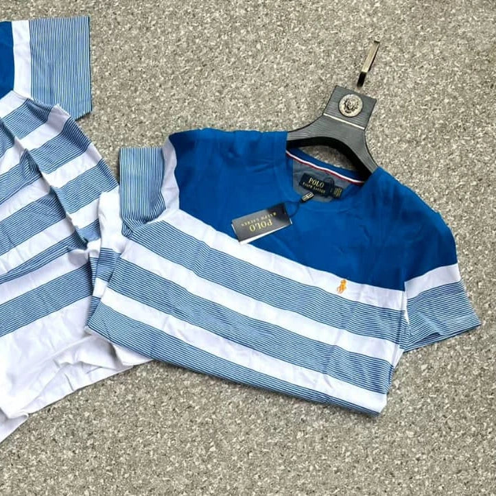 Polo Ralph Lauren Stripe Royal Blue T shirt
