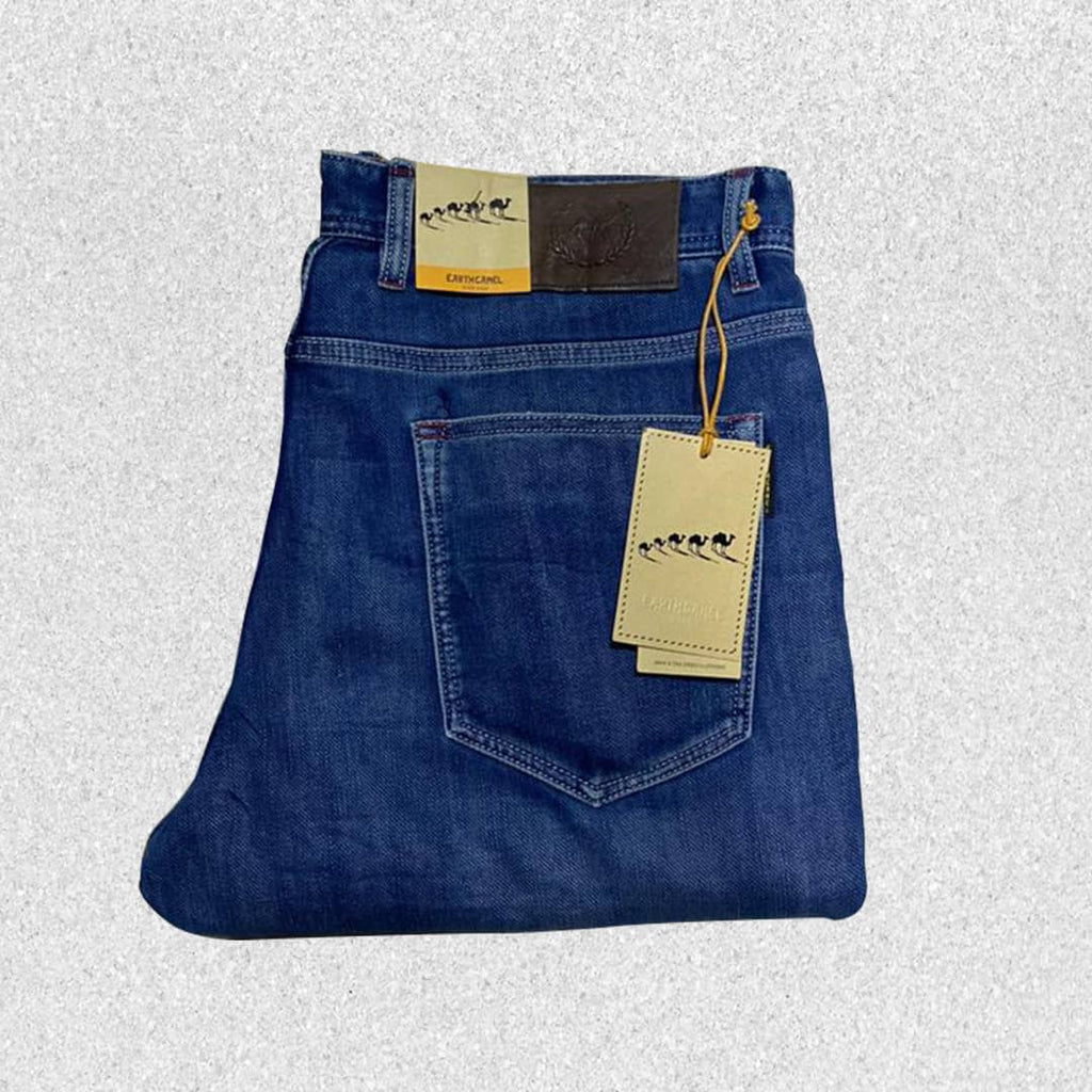 Earth Camel Straight Cut Blue Jeans