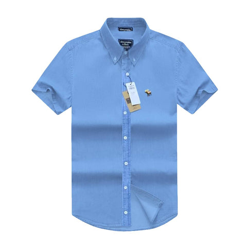 Abercrombie & Fitch Denim Icon Short Sleeve Shirt