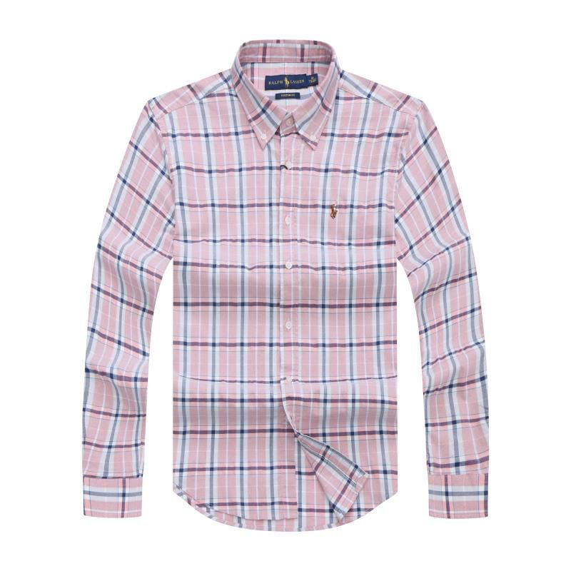 Ralph Lauren Men Custom Fit Check Long Sleeve Oxford Shirt