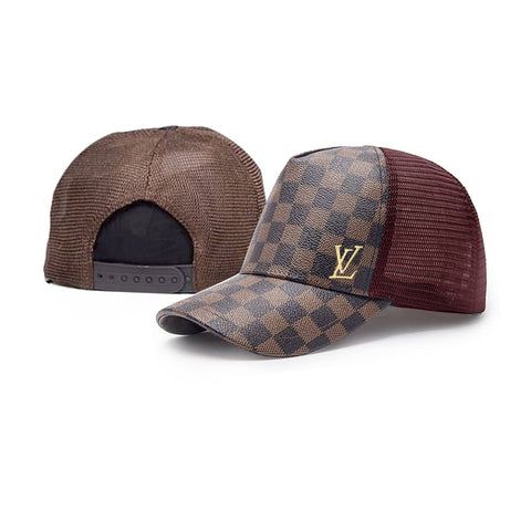 Louis vuitton Brown Leather Real Leather Hat