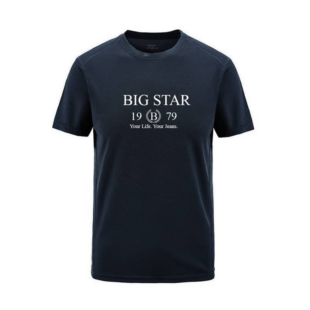 Big Star Embroidered Navy Blue T shirt