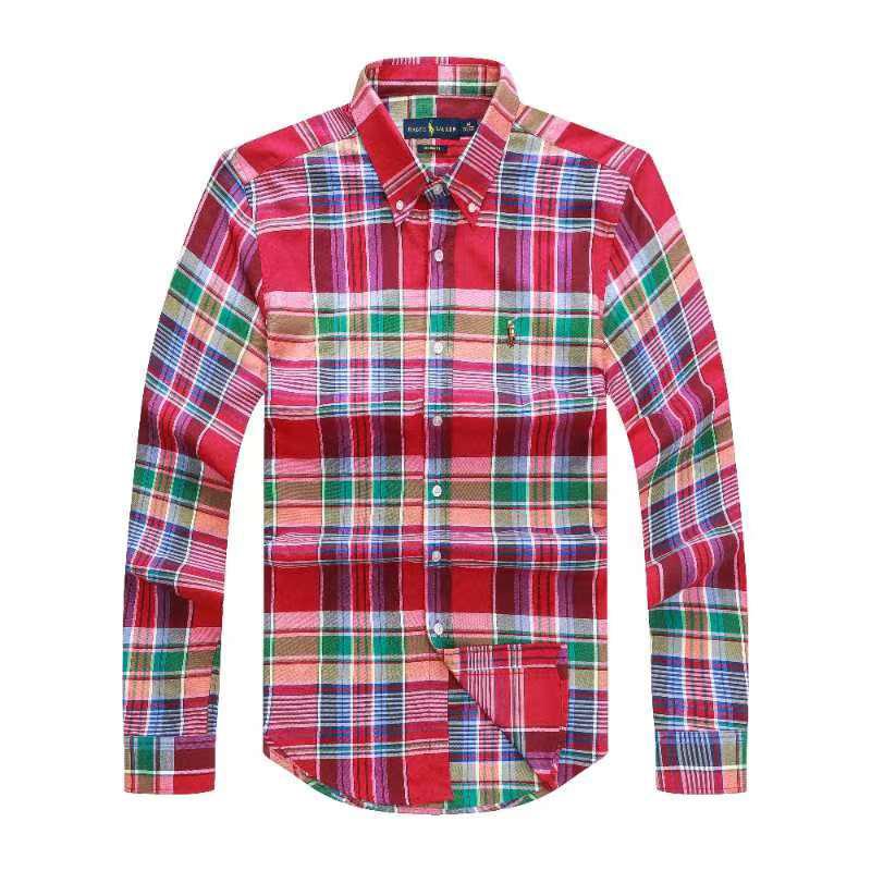 New Ralph Lauren Check Button Down Long Sleeve Men Shirt