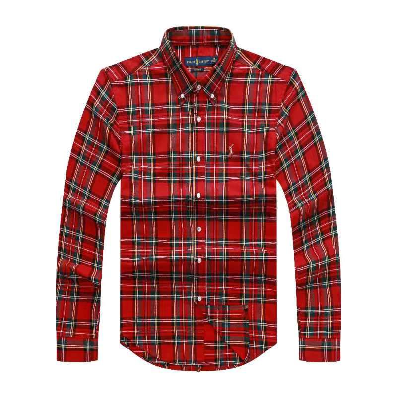 New Ralph Lauren Check Button Down Long Sleeve Men Shirt