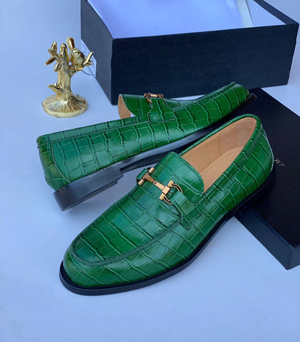 J.M Weston Green Men Leather Shoes