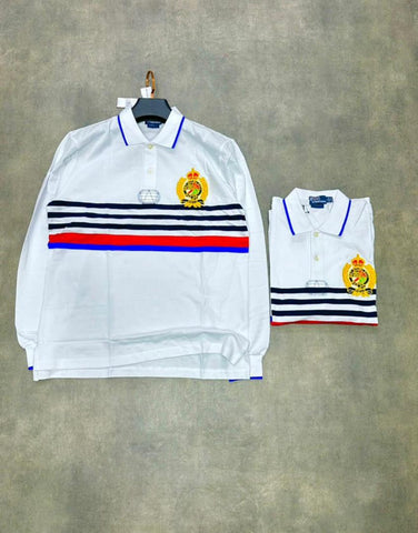 Polo Ralph Lauren Stripe Embroidered Badge Long Sleeve Polo