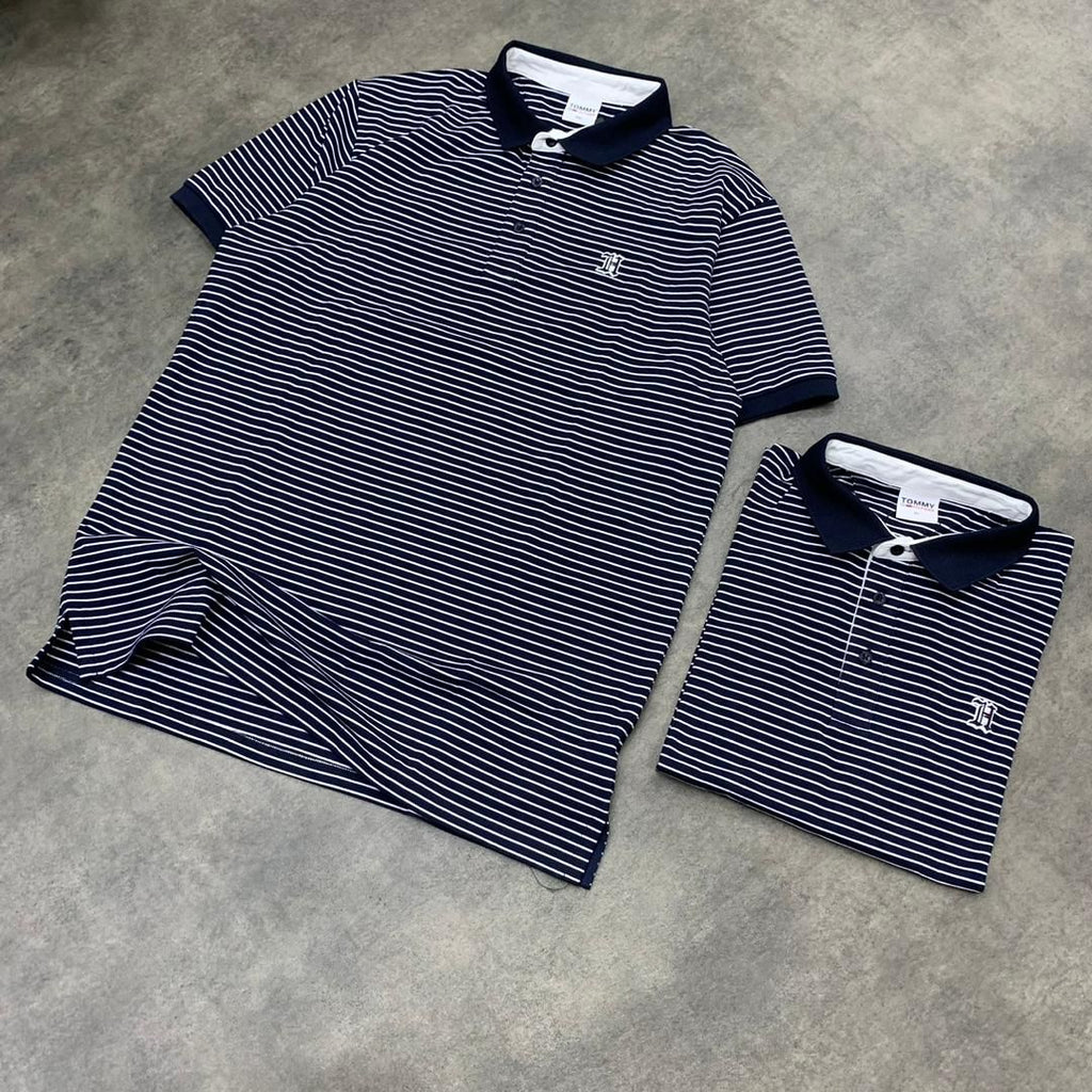 Tommy Hilfiger Navy Stripe Men Polo