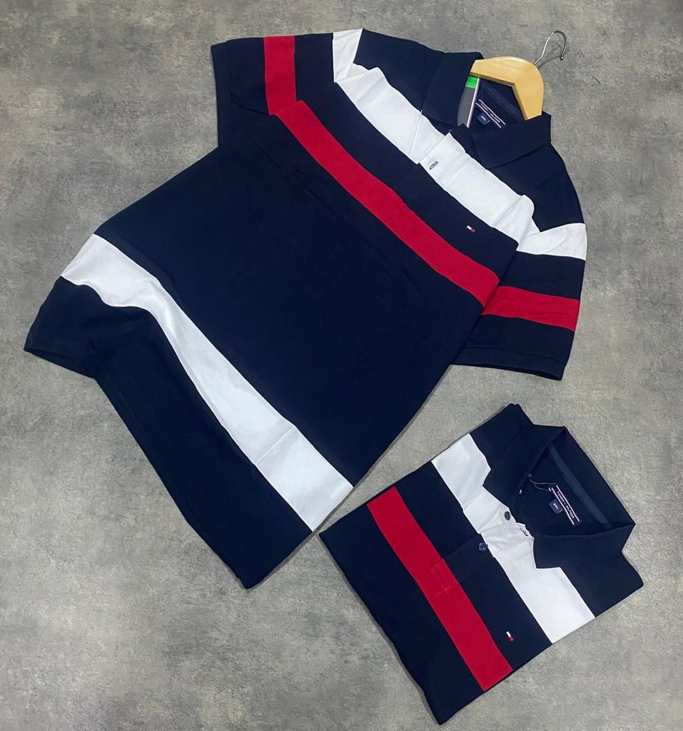 Tommy Hilfiger Blue Men Stripe Polo