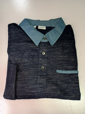 John Baner Long Sleeve Denim Polo