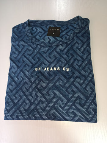 SF Jeans & Co Blue Round Neck T shirt