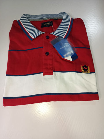 Mentor Red Stripe Polo