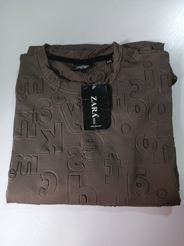 Zara Brown Men T shirt