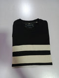 Denim Brand Men Black Stripe T shirt