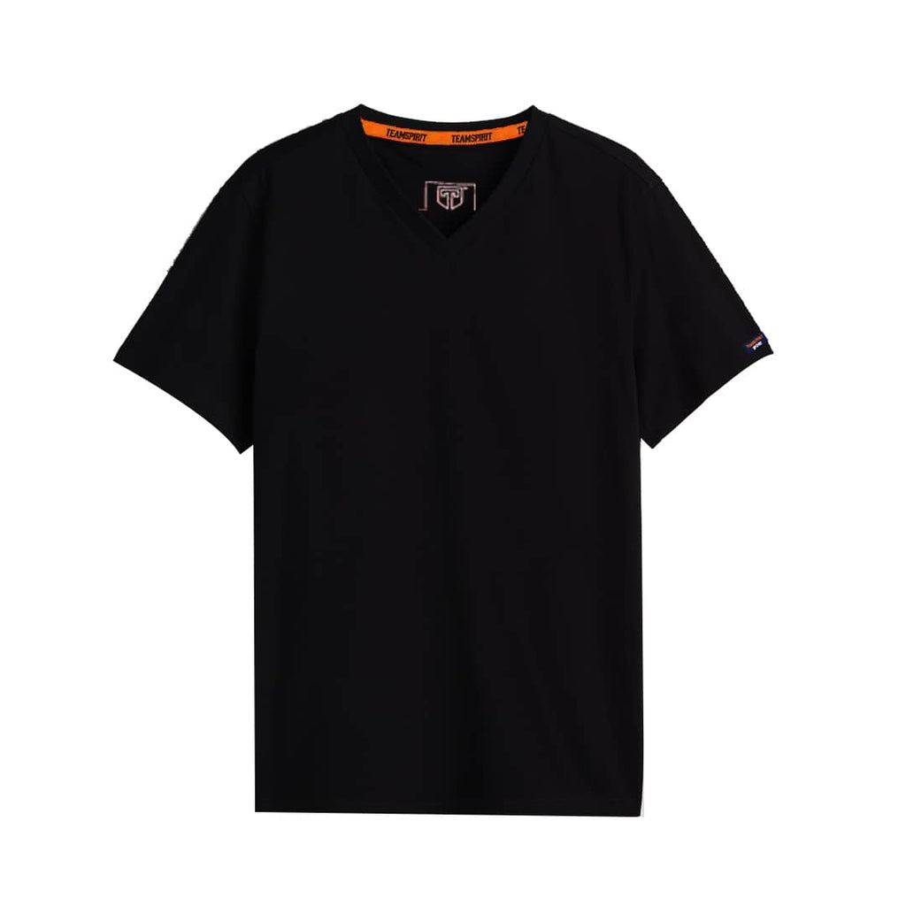 Team Spirit Black Men V neck T shirt