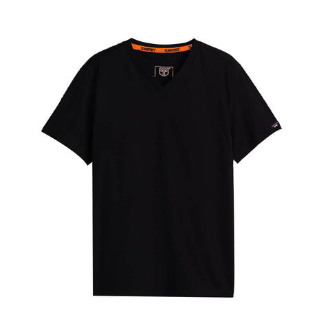 Team Spirit Black Men V neck T shirt