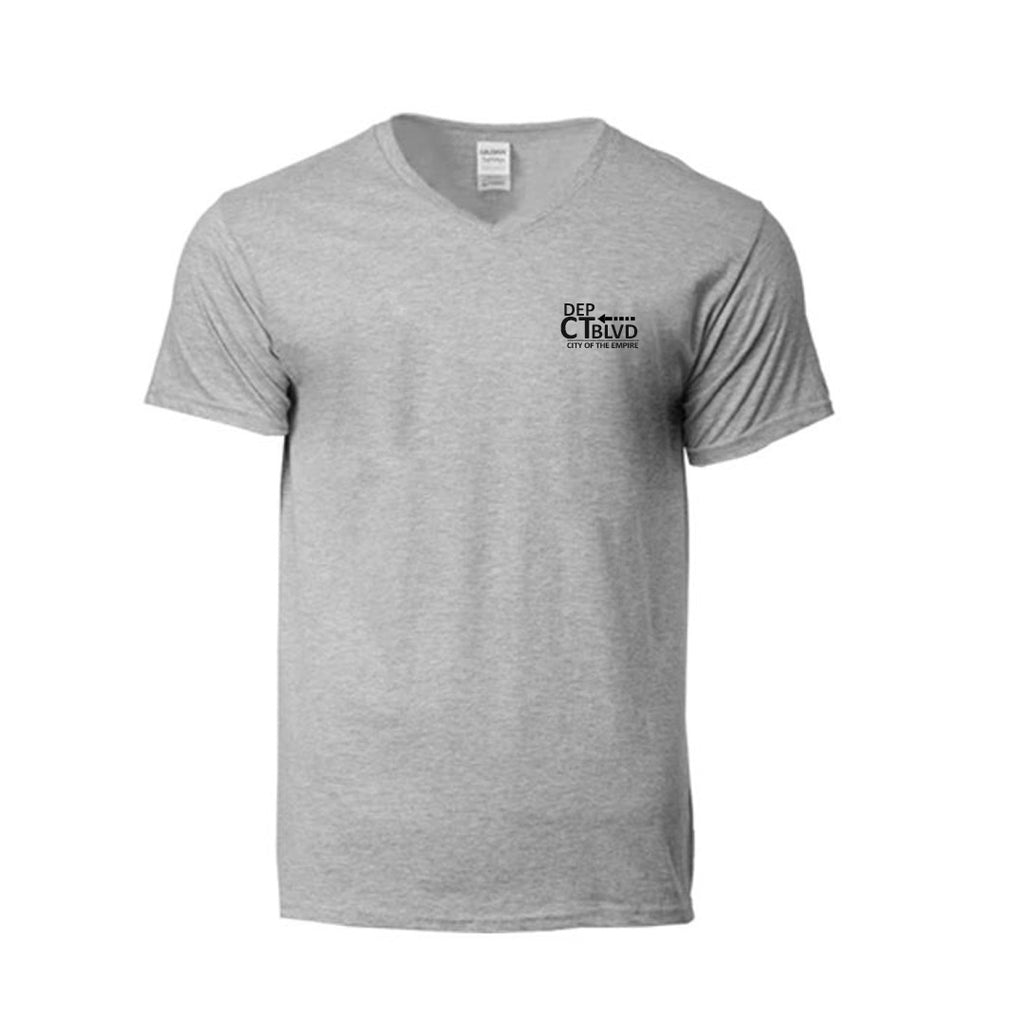 Premium Grey Men V neck T shirt