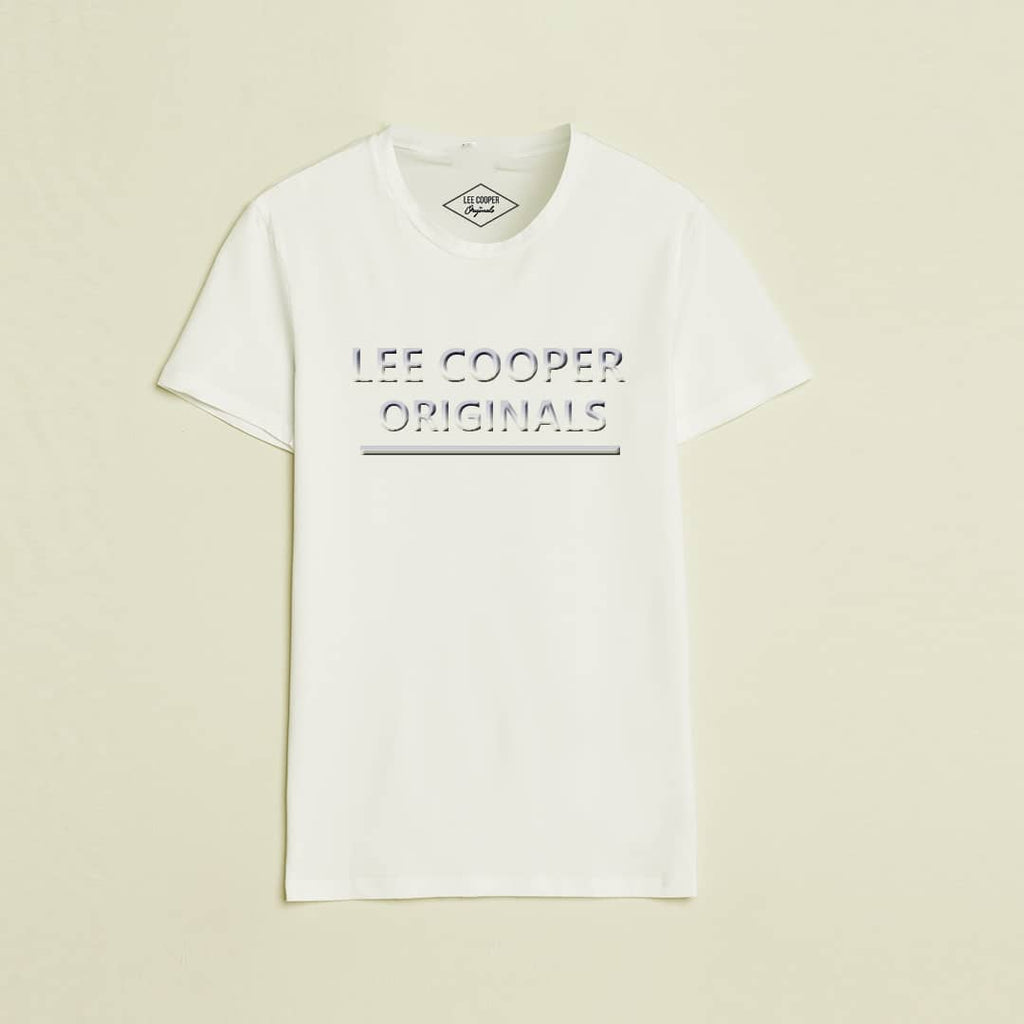 Lee Cooper Men Off White T shirt