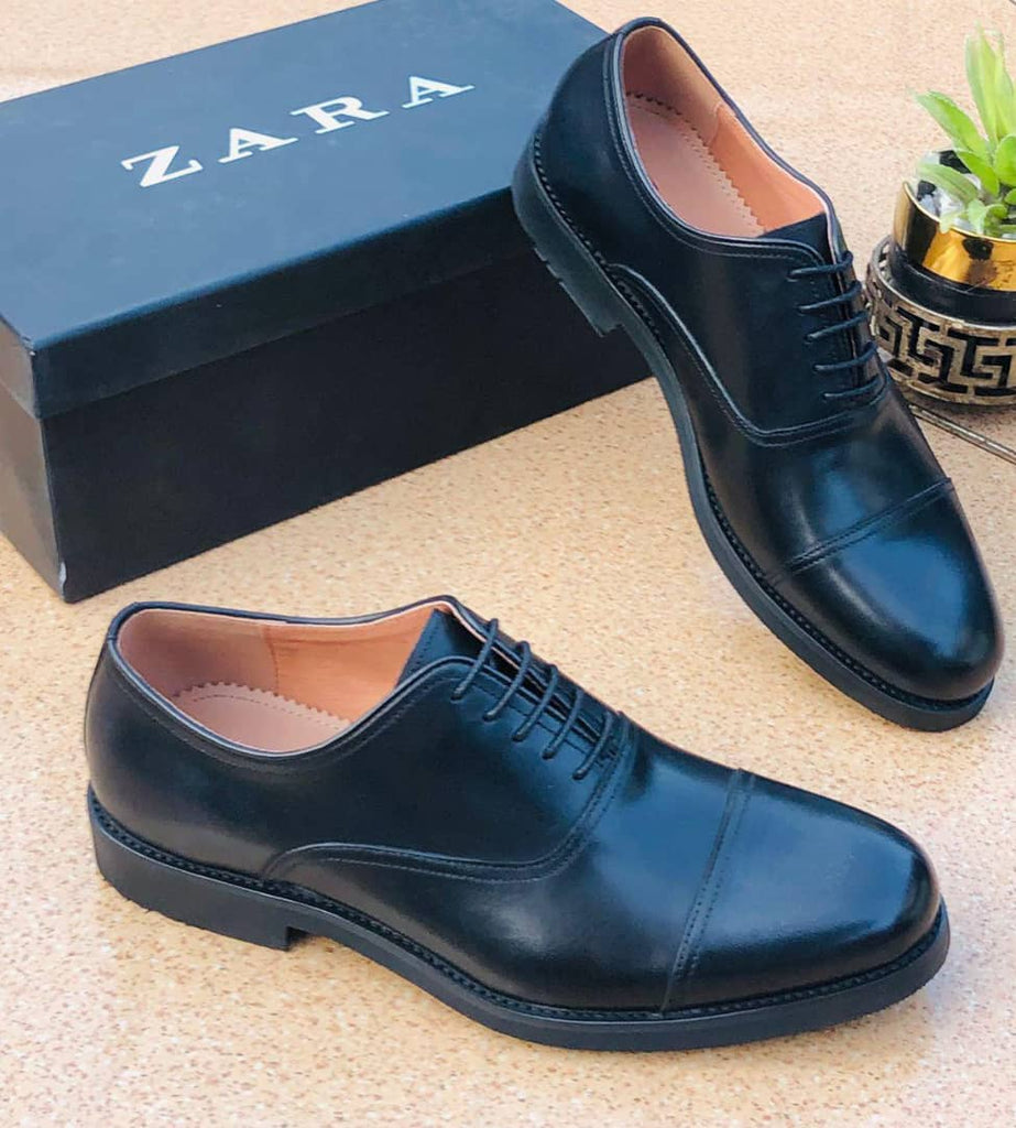 Zara Black Men Leather Shoe
