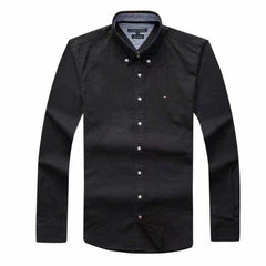 Tommy Hilfiger Men Long Sleeve Oxford Black Shirt