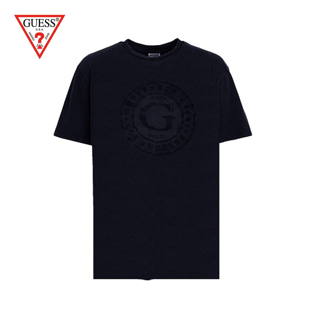 Guess Men Stone Wash Blue T shirt