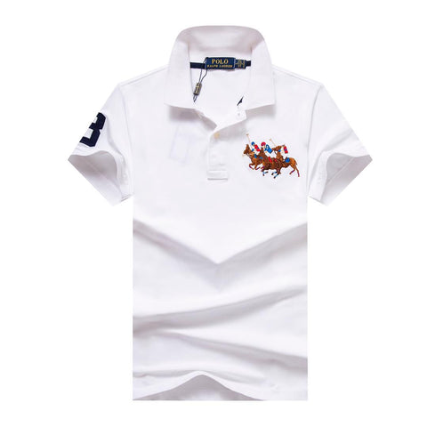 Polo Ralph Lauren White Flying Pony Men Polo