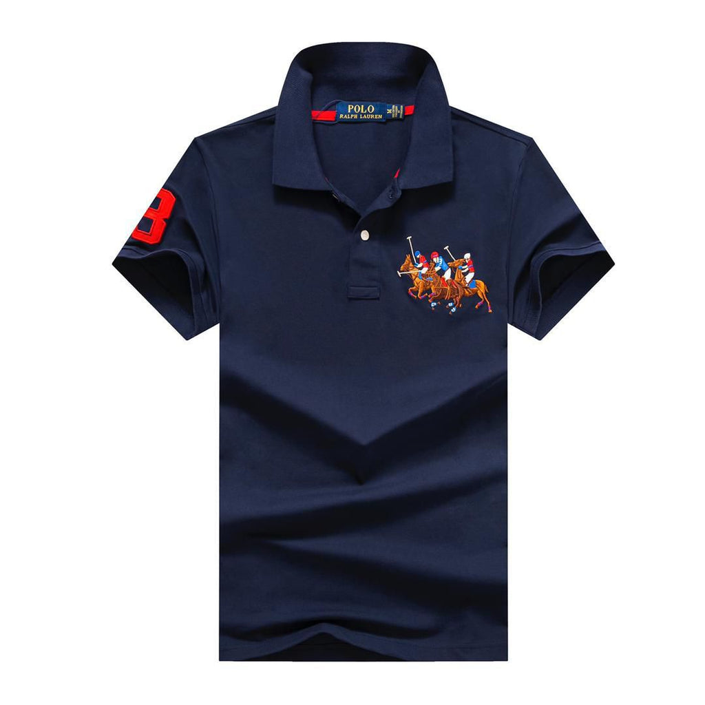 Polo Ralph Lauren Navy Blue Flying Pony Men Polo