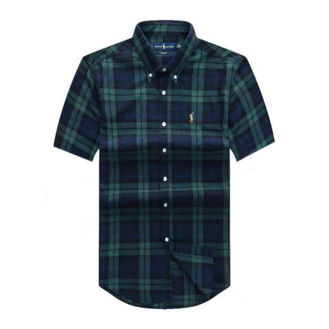 Ralph Lauren Men Short Sleeve Oxford Check Shirt
