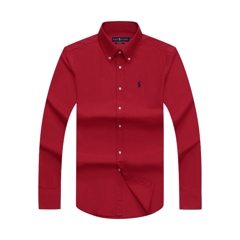 Polo Ralph Lauren Oxford Red Men Long Sleeve Shirt