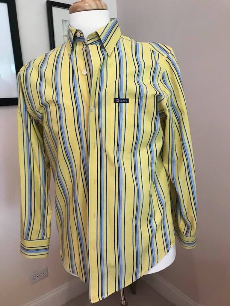 Chaps Classic Fit Striped Wrinkle Free Button Down Collar Dress Shirt