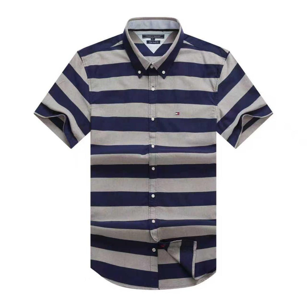 Tommy Hilfiger Oxford Men Horizontal Opaque Short Sleeve Shirt