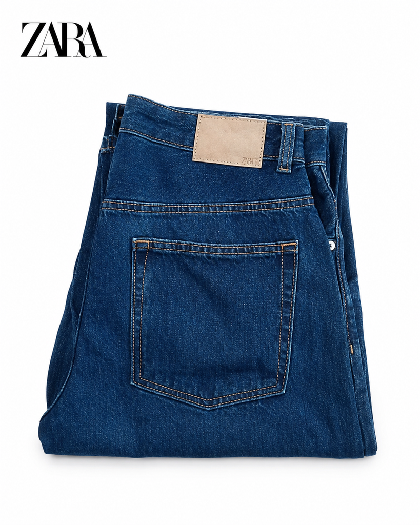 Zara Baggy Cut Blue Jeans