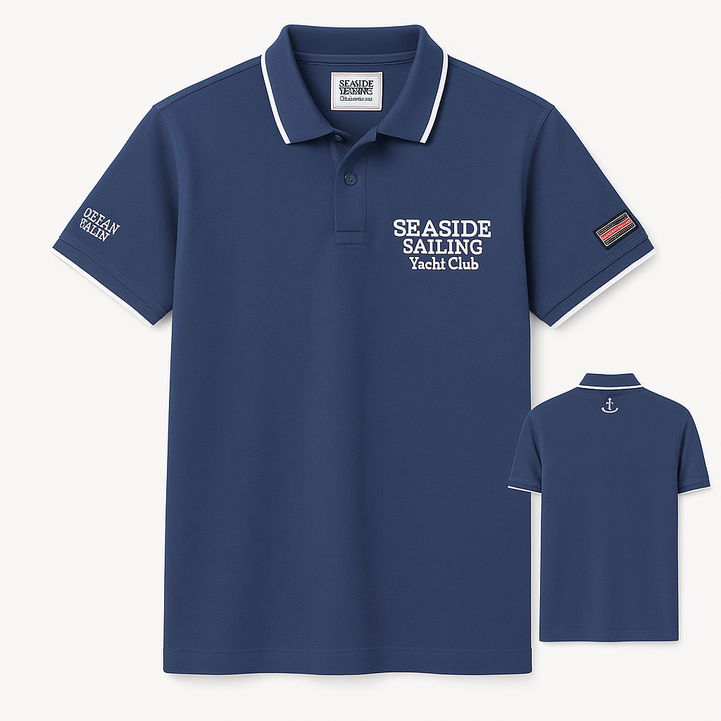 Seaside Nautical Legacy Navy Blue Polo