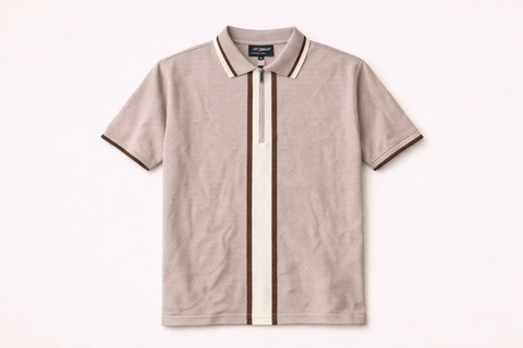 Men Premium Zip Up Polo