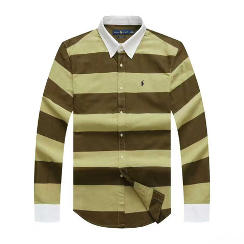 RRL Small Pony Bold Stripe Long Sleeve Men Shirt