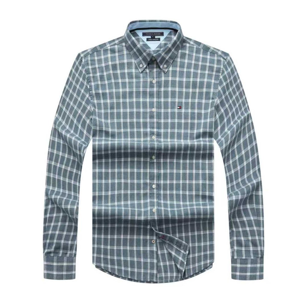 Tommy Hilfiger Men Check Long Sleeve Shirt New York Fit