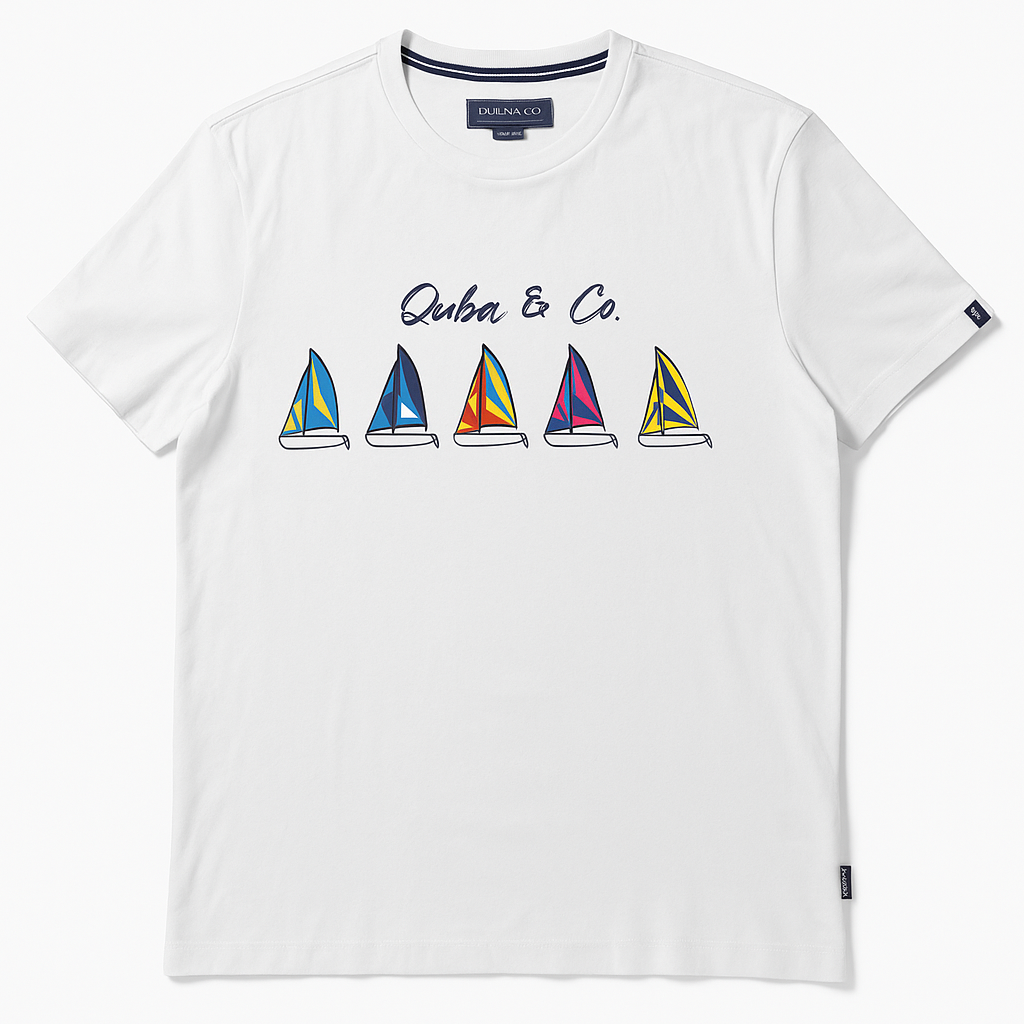 British Nautical Quba&Co White T shirt