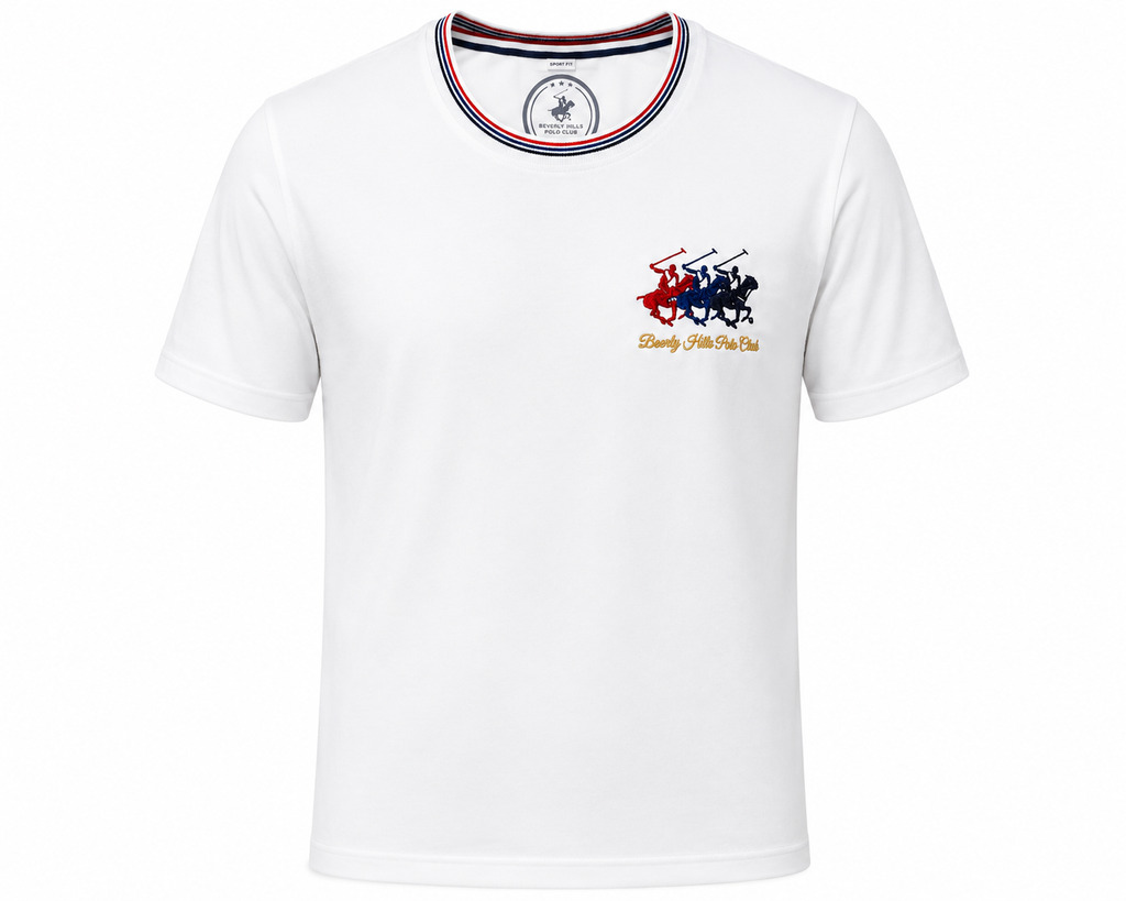 Beverly Hills Polo Club Men White T shirt