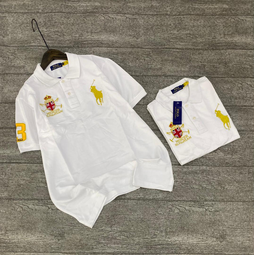 Ralph Lauren White Big Pony Men Polo