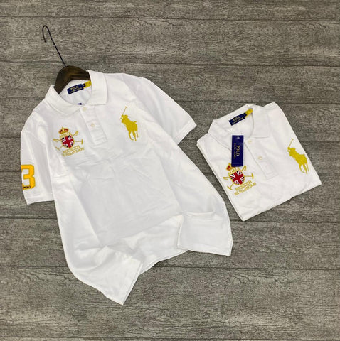 Ralph Lauren White Big Pony Men Polo