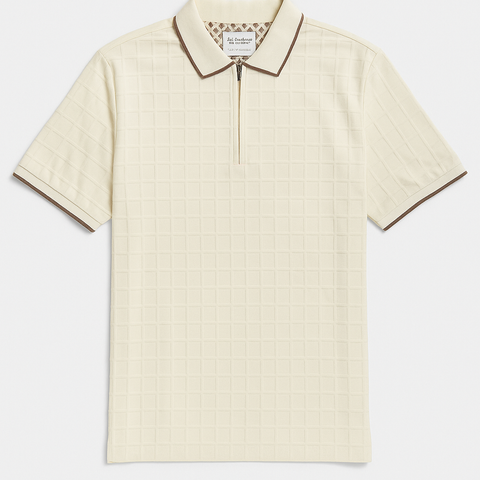 Denim & Flower Cream Polo