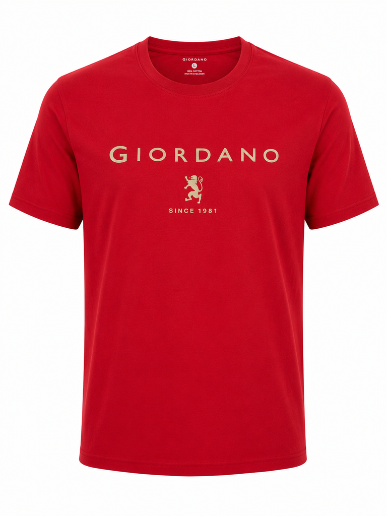 Giordano Men Red T shirt